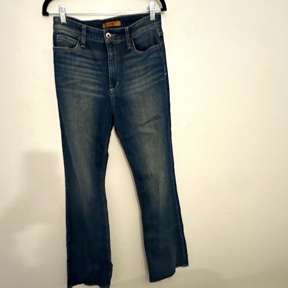JOE'S Jeans Japanese Denim High Rise Flared Medium Wash Blue 5-Pocket Zip